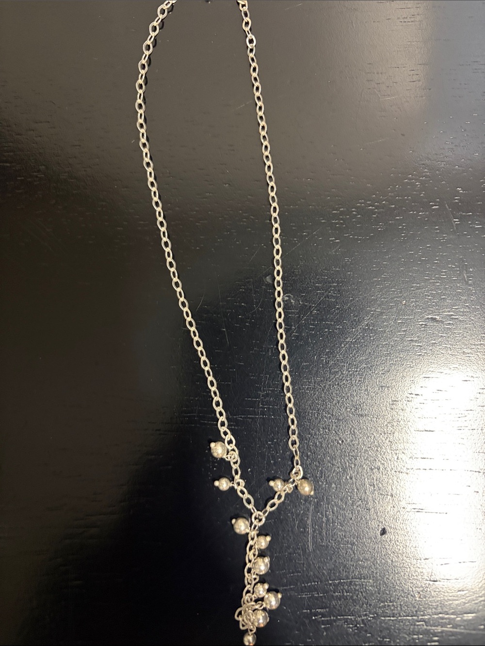 Mexican Silver 925 Drop Pendant Necklace with Bead Accents
